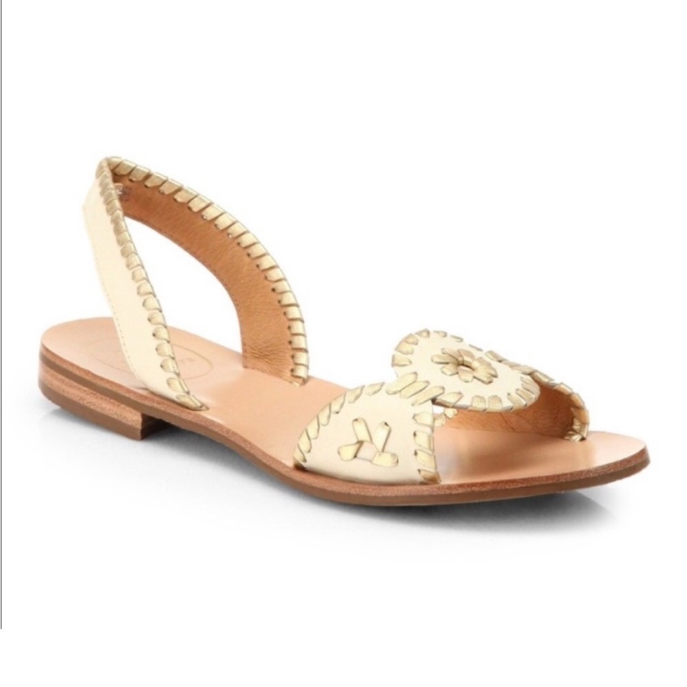 Jack Rogers Cream Sandals